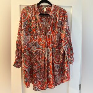 Flowy Print Tunic Dress